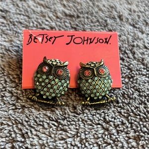 Betsey Johnson Owl Studs